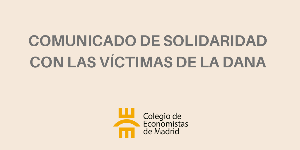 COMUNICADO DE APOYO Y SOLIDARIDAD CON LAS VÍCTIMAS DE LA DANA